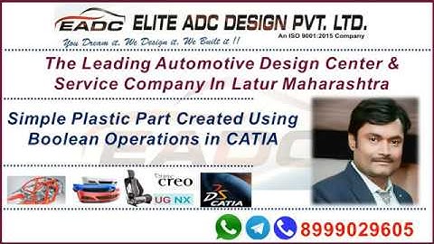 Simple Plastic Part Using Boolean Operations in CATIA