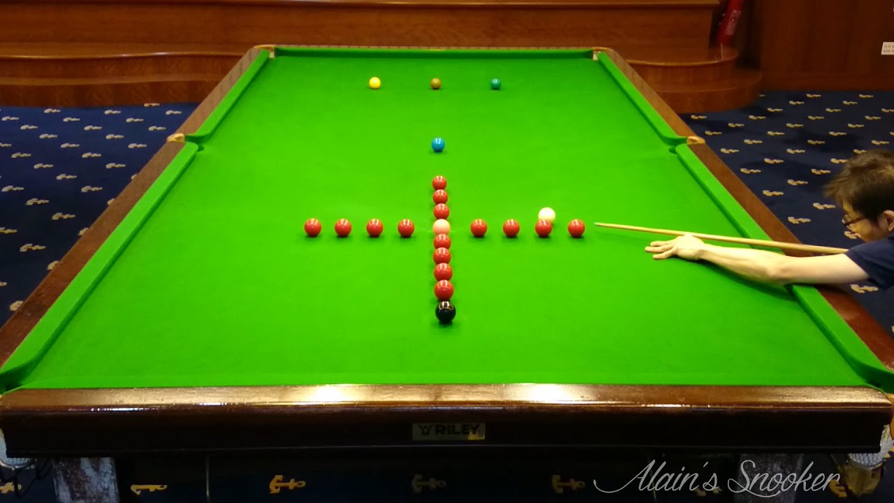 ALAINS SNOOKER - 15 RED 15 PINK CROSS LINE UP PRACTICE