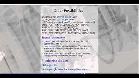 3.  IBM DB2 Continuous Data Ingest (English)