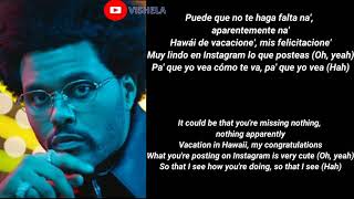 (English Translation) Maluma & The Weeknd - Hawái Remix (Letra/Lyric Video)