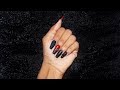 Matte Black Coffin Acrylic Nails