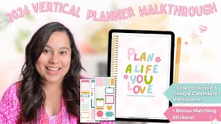 ✨ NEW 2024 Digital Planner | Vertical Layout | Fully Hyperlinked 🔗