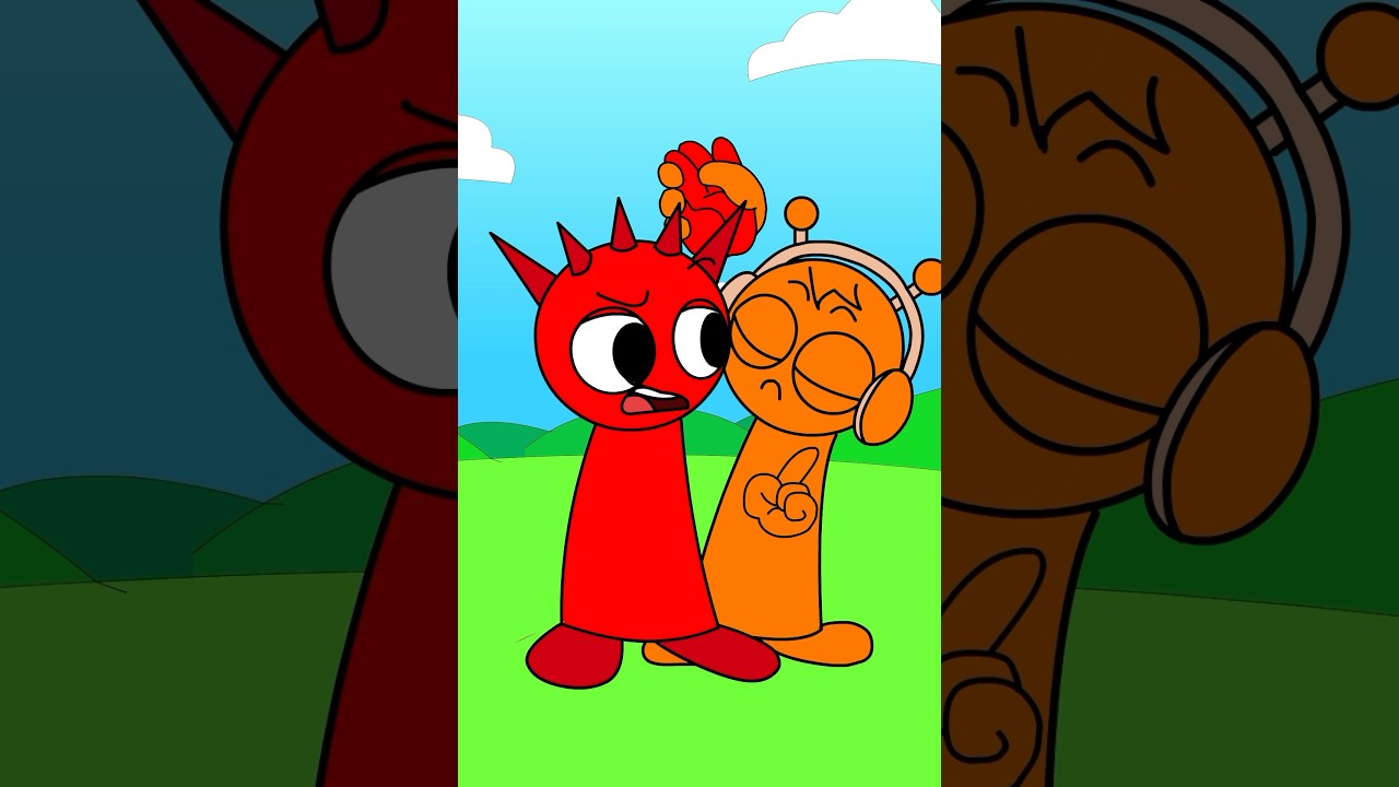 Power of Makeup Sprunki Wenda and Raddy Slap 👋#sprunki