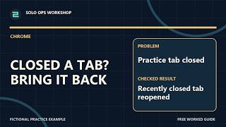 Reopen a Closed Chrome Tab or Window