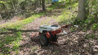 Mowing  Brush with my Gravely Brush Hog Please Subscribe to Our Channels