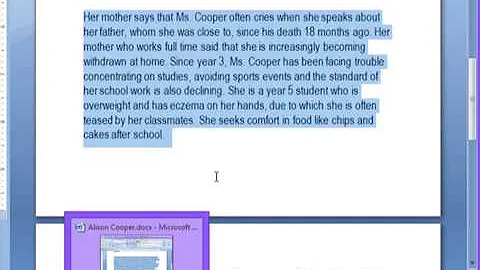 Alison Cooper - sample oet letter