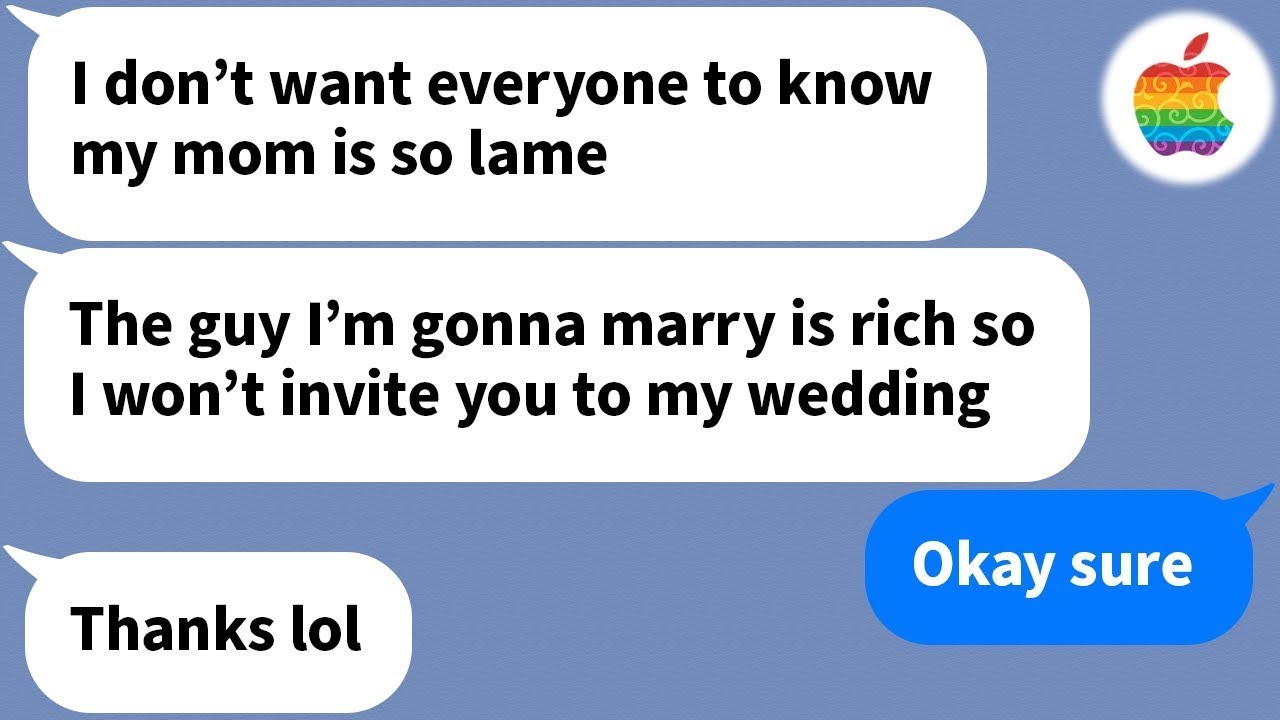 【Apple】An old classmate of mine texts me saying that she just stole my husband from me