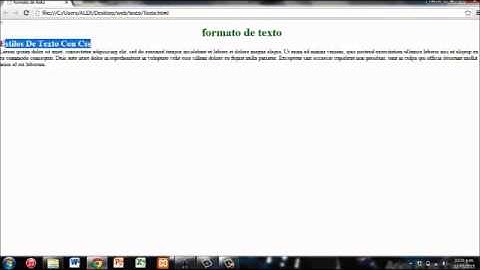 Estilos basicos de texto Con CSS y HTML