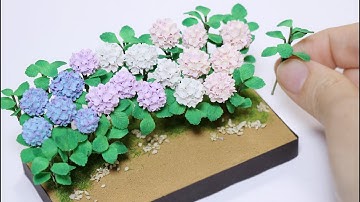 시력 잃을뻔한 미니어처 수국 만들기😵