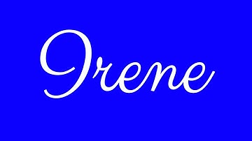 Learn how to Sign the Name Irene Stylishly in Cursive Writing