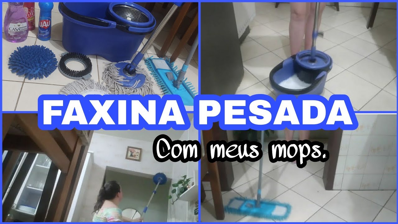FAXINA PESADA E COMPLETA USANDO O MOP PERFECT PRÓ 360 3EM1 E A VASSOURA MOP FLAT. 1 ANO COM O MOP
