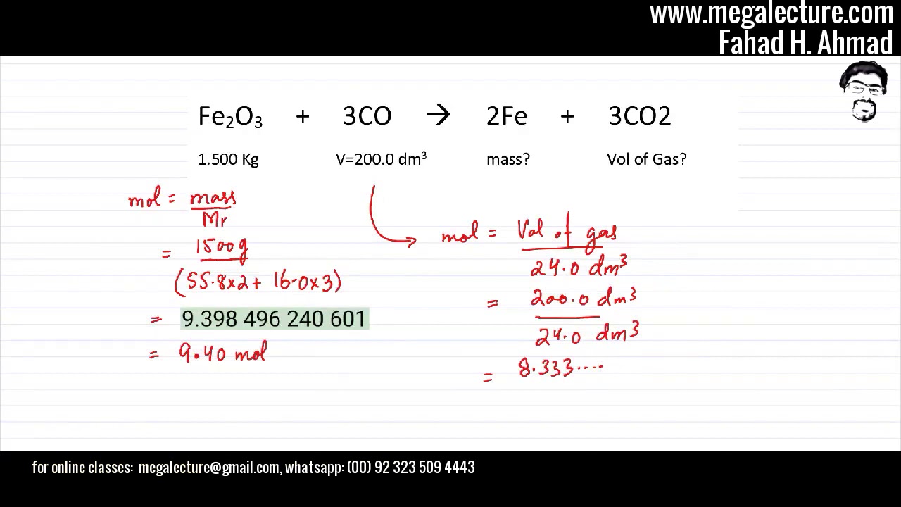 3 - Moles Practice Question on Limiting and Excess Reactant - Mega ...