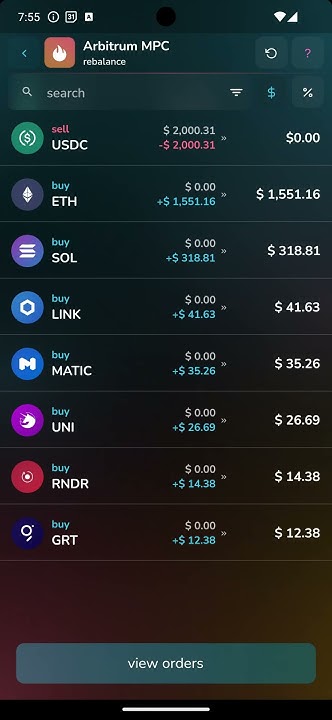 Self-custody Rebalancing Demo
