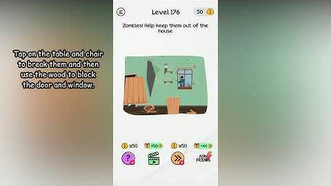 Braindom Level 176 Zombies! Help keep them out of the house