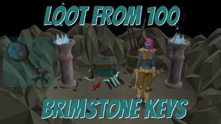 Loot from 100 Brimstone Keys [OSRS]
