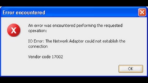the network adapter could not establish the connection oracle