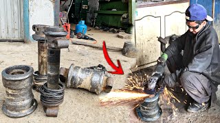 Excavator Roller And Shaft Repair || Rebuilding Excavator Roller Shaft