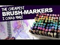 The CHEAPEST BRUSHMARKERS I could find! | MasterMarkers Review | DrawingWiffWaffles