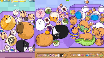 CAPY MERGE ANIMAL DROP PUZZLE VS MERGE FELLAS GamePlay - iOS, Android