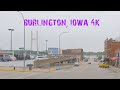 A Town That Peaked In The Railroad Era: Burlington, Iowa 4K.
