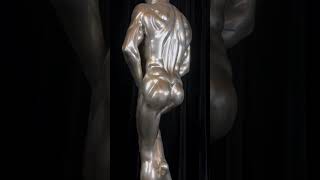 Adonis bronze sculpture with silver patina