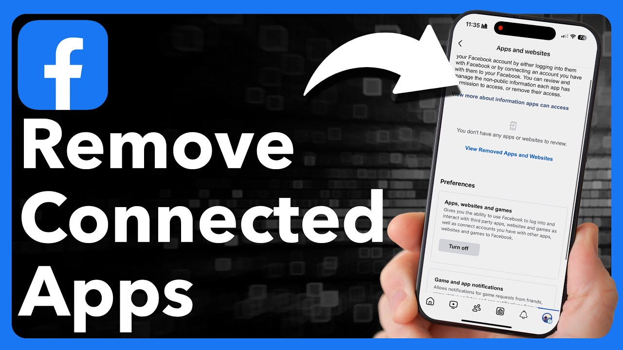How To Find And Remove Connected Apps From Facebook Account - YouTube