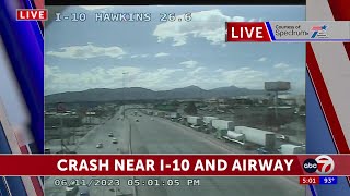 Multi-vehicle crash ties up Westbound lanes of I-10