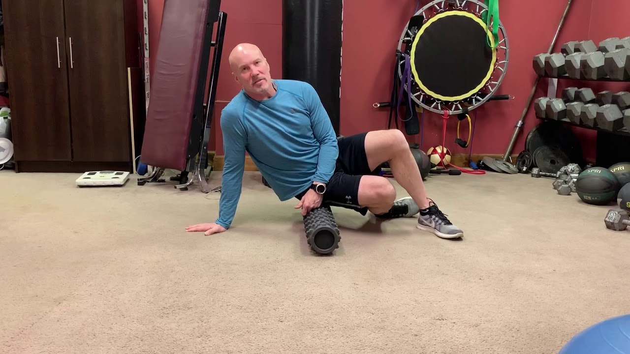 Foam roll & stretch glute min and med YouTube