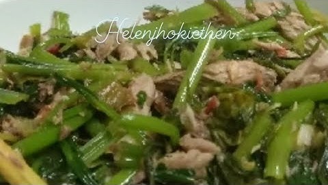 Tumis Kangkung Daun Kates dengan Tongkol suir
