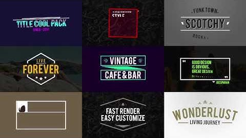 Titles Pack. After Effects Project on Videohive.net