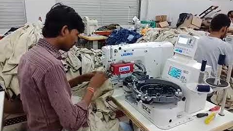 Excellent Productivity by using BK-17 BKS BUKANGS Button Feeder on Shirts Production