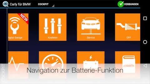 Carly Presse: Batterie-Änderung und Registrierung in Hersteller-Qualität mit Carly