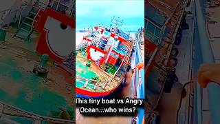 How Much Can s Small Boat Roll? INSANE Footage 😱 #shorts #wave #boat #storm