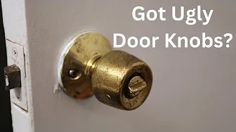 How to Change an Old Bathroom Door Knob! - Thrift Diving