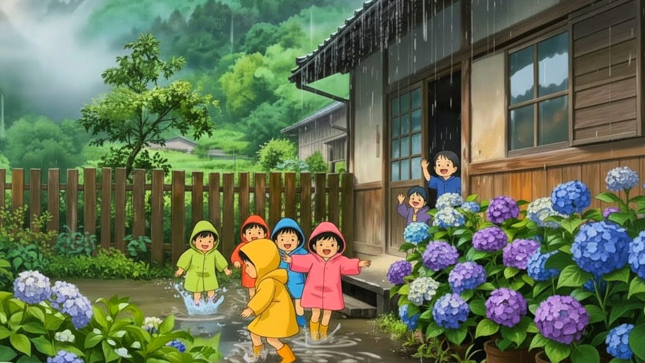 🌧️ Soft Rain, Old Memories | Countryside Vlog with Grandma & Grandpa | Ghibli Mood| Calm Music