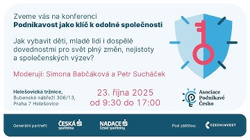 Konference Podnikavost jako klíč k odolné společnosti – část 1 (dopolední blok)