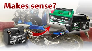 Li-ion battery on a Motorbike: MAKES SENSE? Honda NC750X - YTZ14S vs. HJTZ14S-FP & BCTZ14S-FP-S