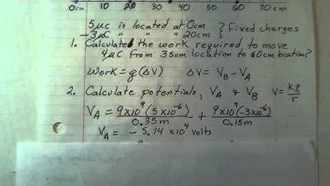Electrostatics Work Required to move a Third Charge with 2 fixed charges ... Prof. Clements