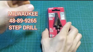 V.589 MILWAUKEE 48-89-9265 TIAIN SHOCKWAVE STEP DRILL,4/14/16/18/20/22/24/26/28/30MM,MADE in usa.