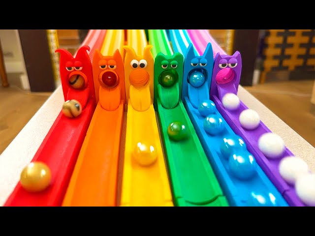 Marble Run Race Colorful Plasticine Pop Tubes Train Amakandu ☆ HABA slope rainbow counting class=