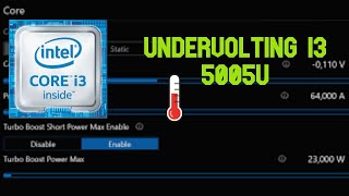 Undervolting [ i3 5005u ] decrease CPU temperature, INCREASE PERFORMANCE! { INTEL }