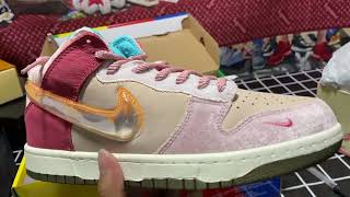 Social Status x Nike Dunk Mid Strawberry Milk DJ1173-600
