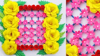 Diy Wall Art Craft Idea?Homemade Paper Flowers Home Decor?Easy Origami Flower Rose Wall Hanging