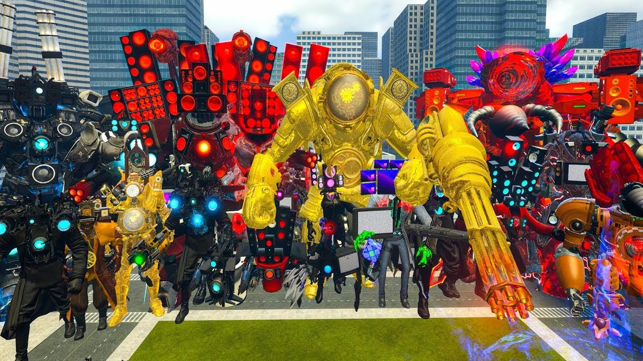 Epic Battle of All TV Man Titans, 77 Skibidi Toilet Bosses vs Speakerman & Titan Cameraman - Part 1