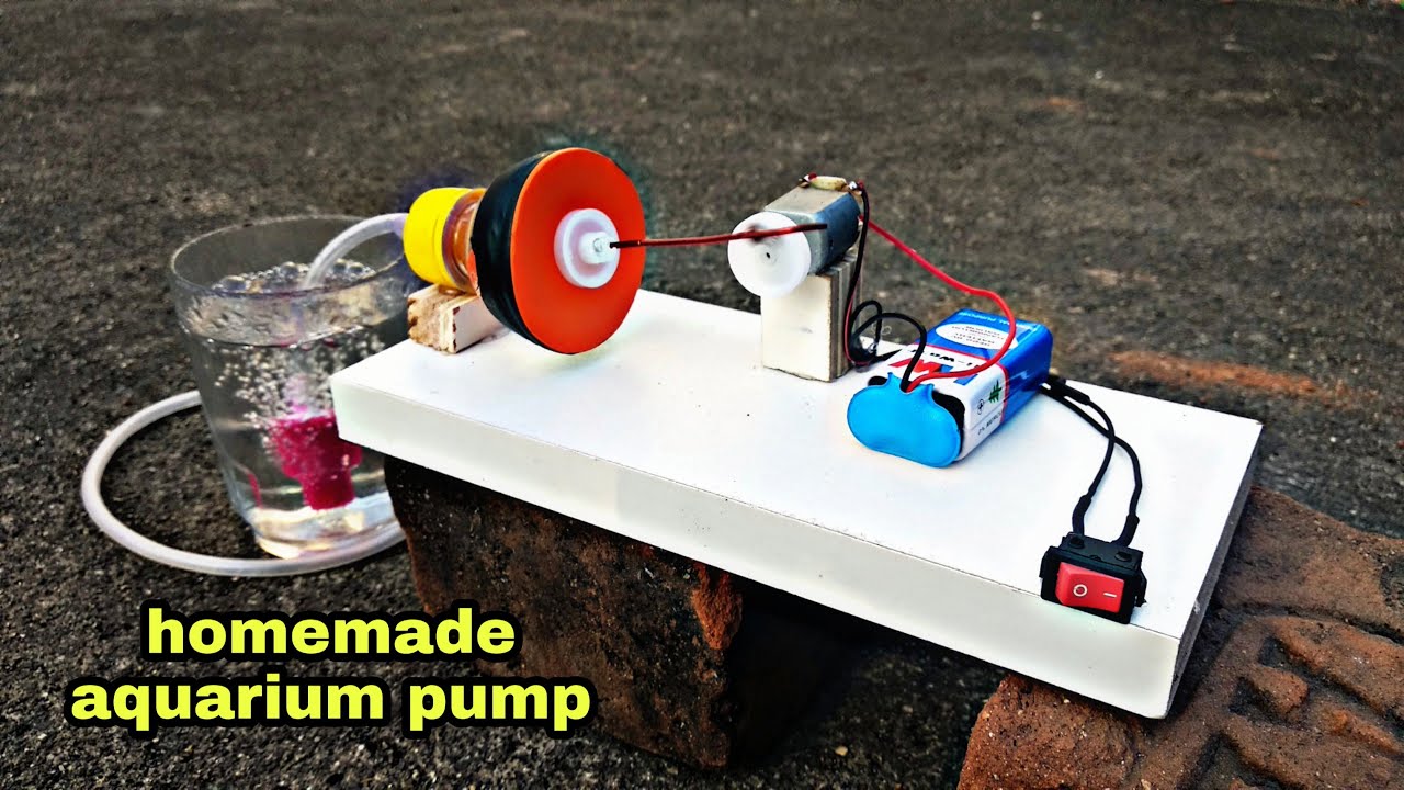 How to make Aquarium Oxygen Pump at home - DIY Air Pump Mini 