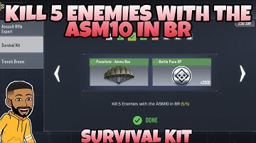KILL 5 ENEMIES WITH THE ASM10 IN BR SURVIVAL KIT CALL OF DUTY MOBILE COD MOBILE CODM