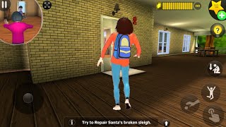 Evil Teacher against Miss T in Scary Teacher 3D House Update Game screenshot 5