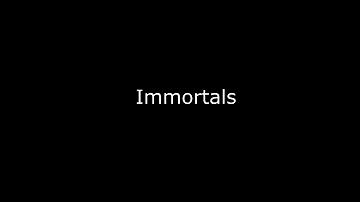 Fall Out Boy-Immortals-Lyrics on the screen