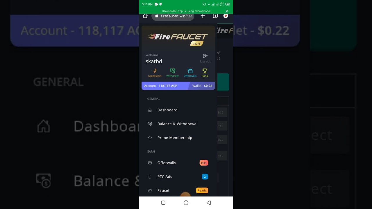 firefaucet task bonus.