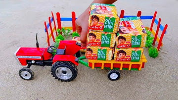 Diy Tractor Stuck In Mud With Parle G  Mini Science project Part 1 || @FarmerVilla  || @CSTOY